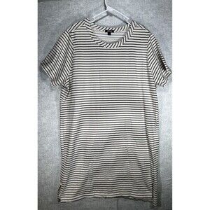 Buffalo Shirt Dress Black Striped Short Sleeve Cotton Blend Women’s size XXL